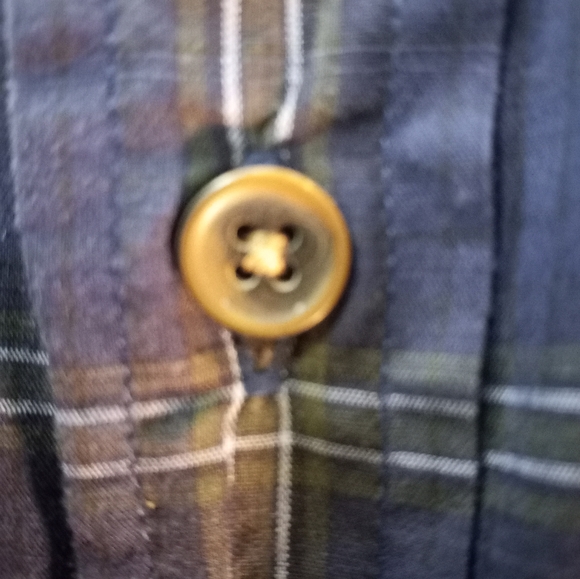 7 For All Mankind Western Plaid Blue Large Business Casual Shirt Office Cowboy - Picture 7 of 16